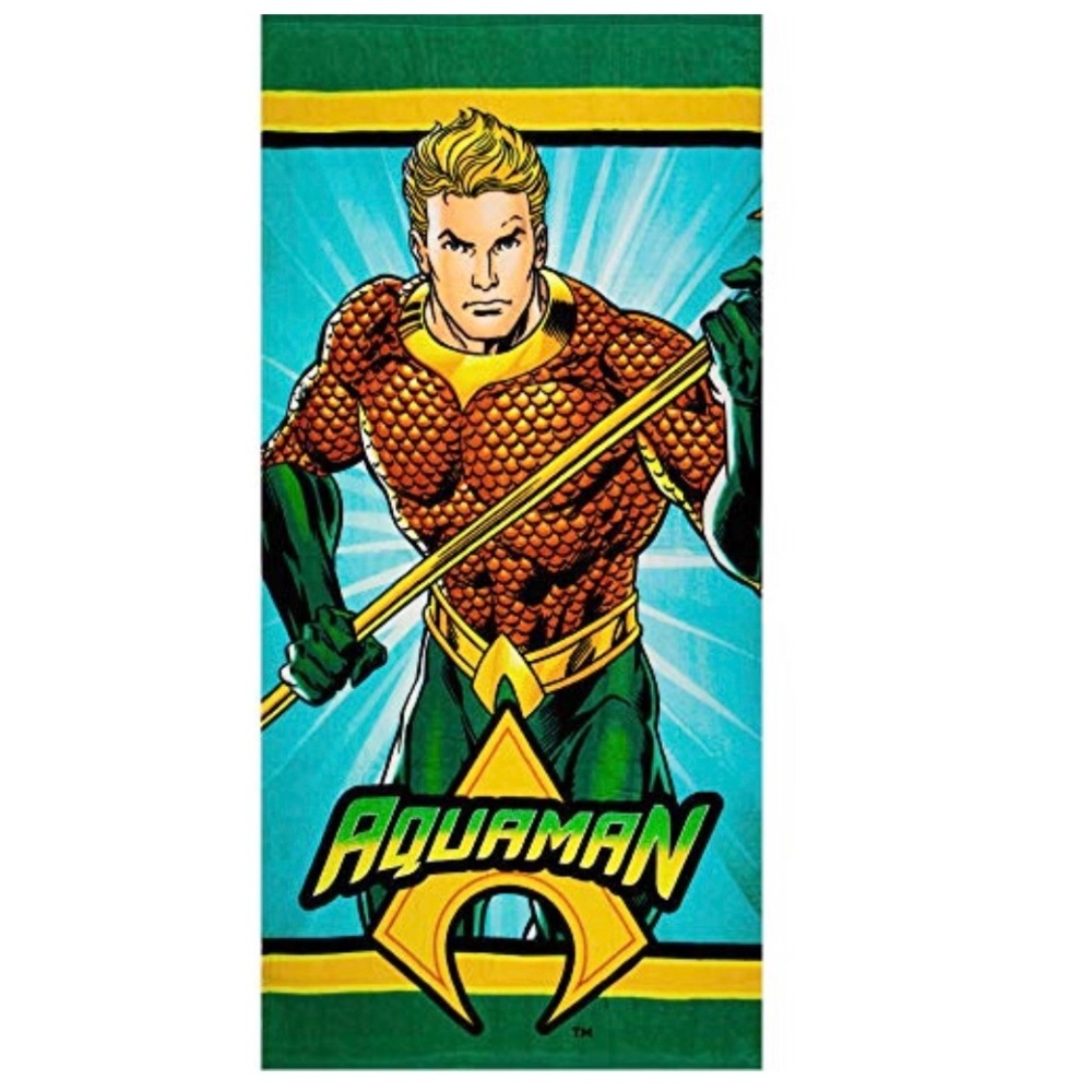 Aquaman Oversized beach towel 58" x 28" DC Comics nwt